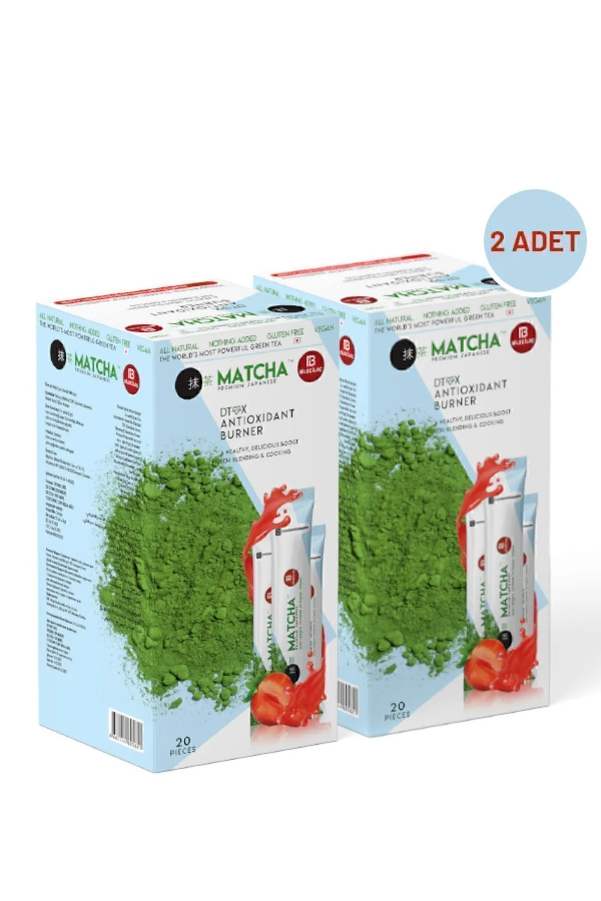 Matcha Premium Japanese Macha Maça Çayı Çilek Aromalı 20 Şase 1