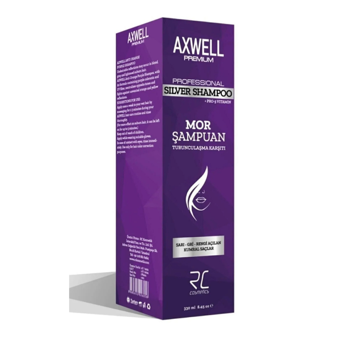 Axwell Professional Silver Shampoo Pro 5 Vitamin Mor Şampuan Turunculaşma Karşıtı 330 ml. 2