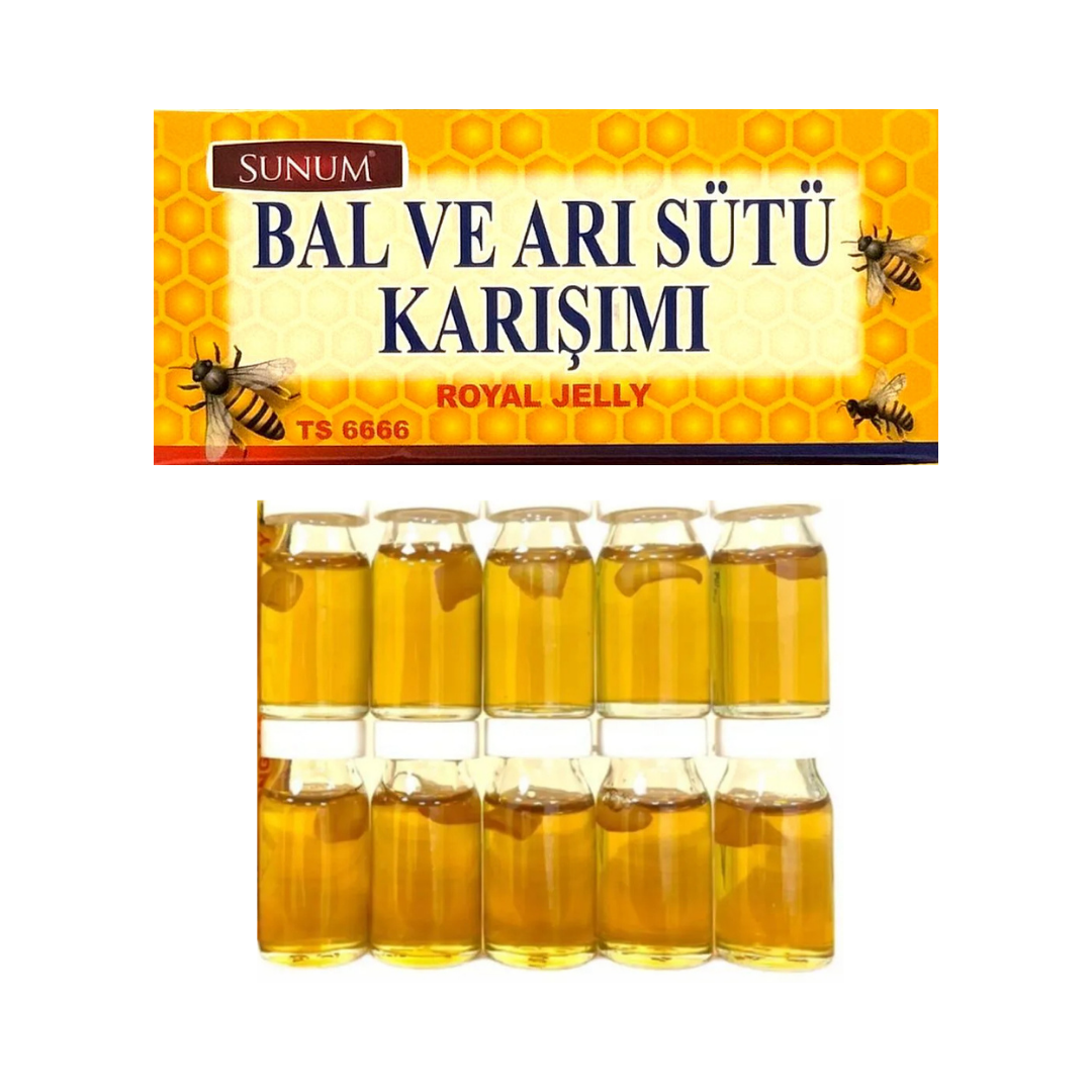SUNUM Bal ve Saf Arı Sütü Karışımı 20 şişe