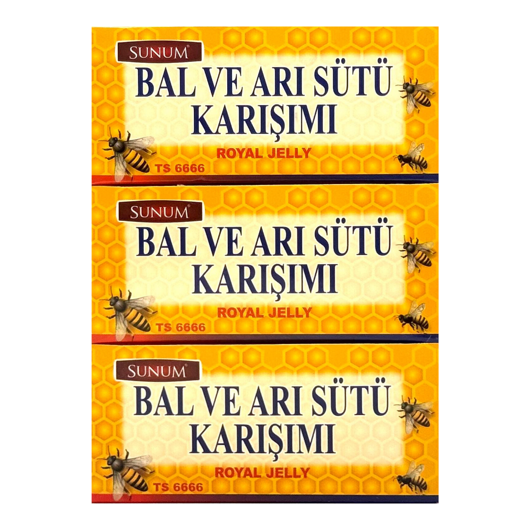 SUNUM Bal ve Saf Arı Sütü Karışımı 20 şişe 4