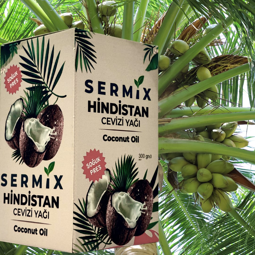 SERMİX Hindistan Cevizi Yağı ( Soğuk Pres ) 300 gr.  3