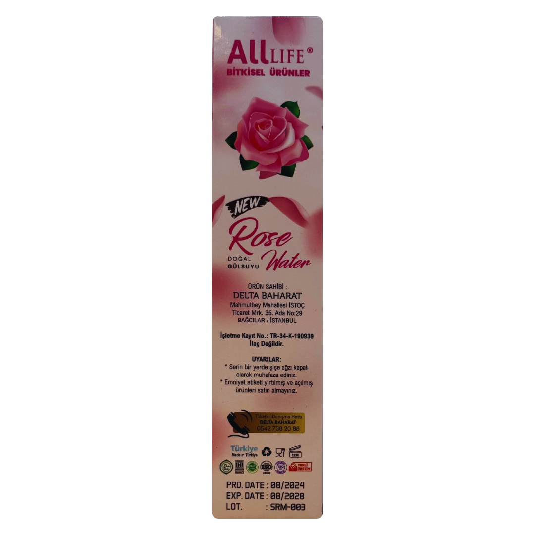 ALL LIFE Doğal Gül Suyu – Rose Water 350 ml 4