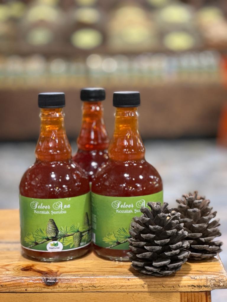 Selver Ana Kozalak Şurubu Cam Şişe 500 ml.