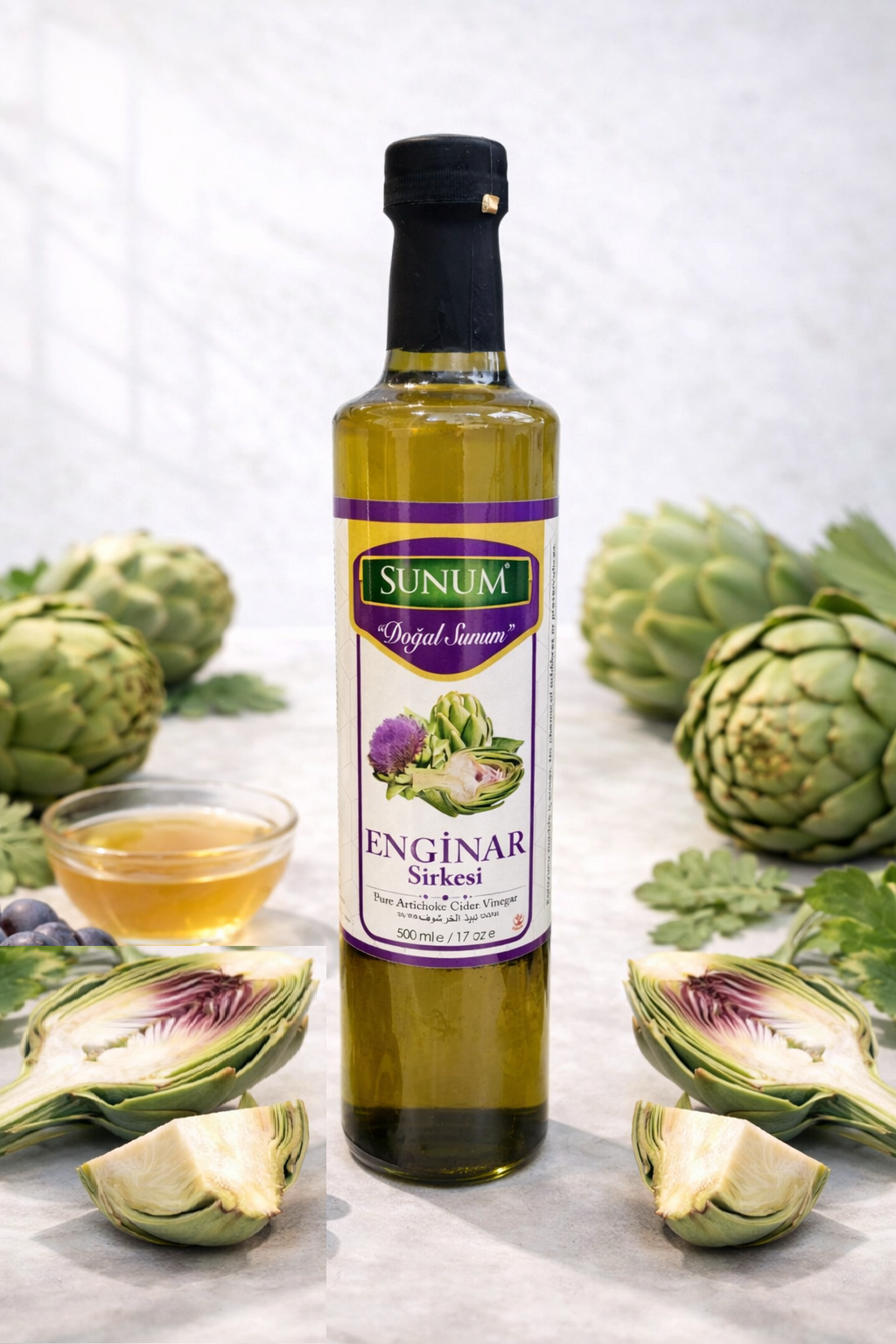 Sunum enginar sirkesi 500 ml.