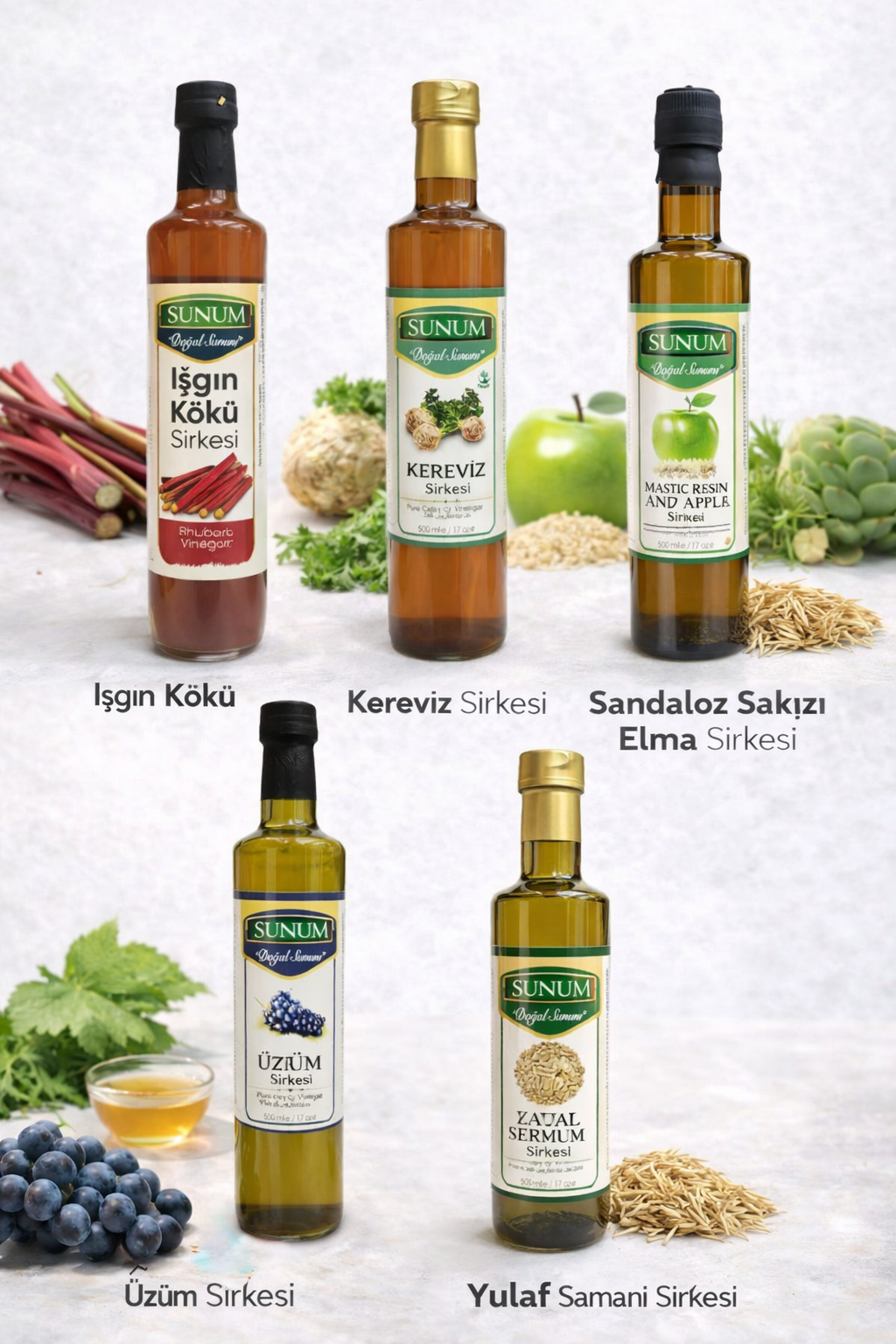 Sunum Üzüm Sirkesi 500 ml. 1